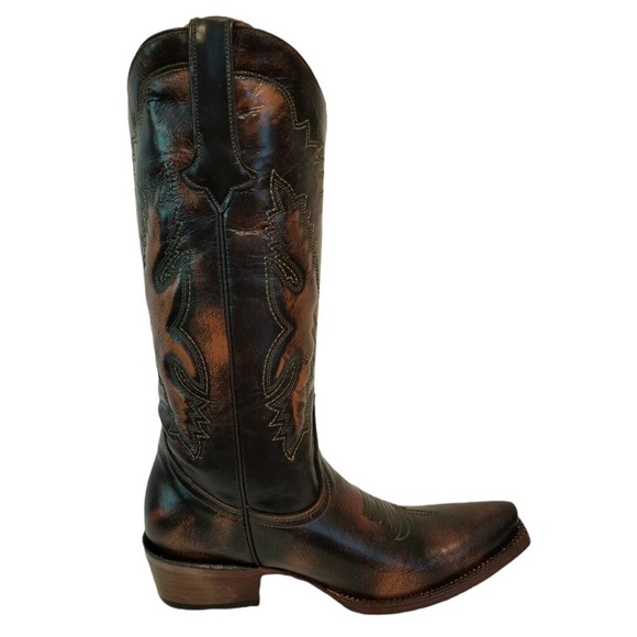 Ferrini Teju Lizard S-Toe Western Boots Chocolate TML 200668 Men's Size‎ US 8 D - Picture 4 of 12